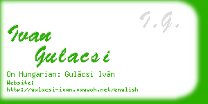 ivan gulacsi business card
